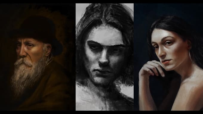 retratos digitales con estilo clásico ile ilgili görsel